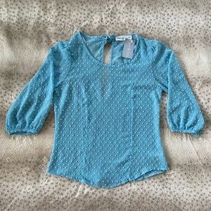 Peaches Love Cream Blue Blouse